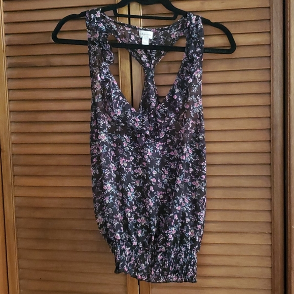 Floral Chiffon Tank - Picture 1 of 2